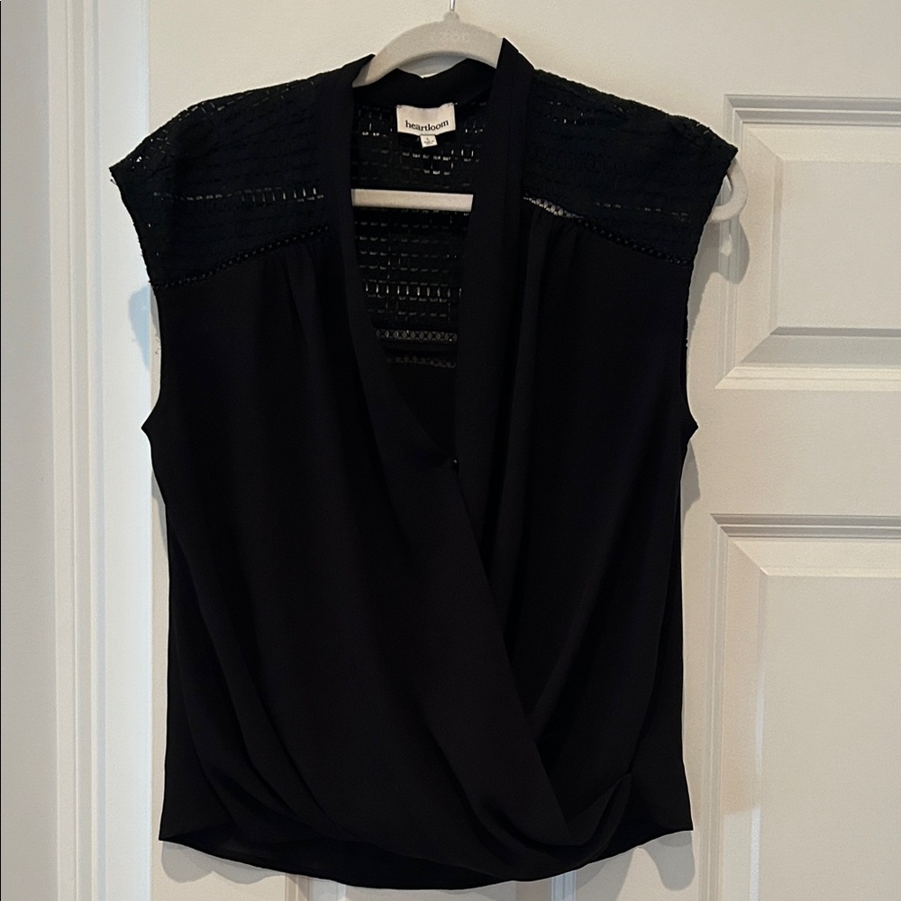 Heartloom Black Lace Detail Blouse